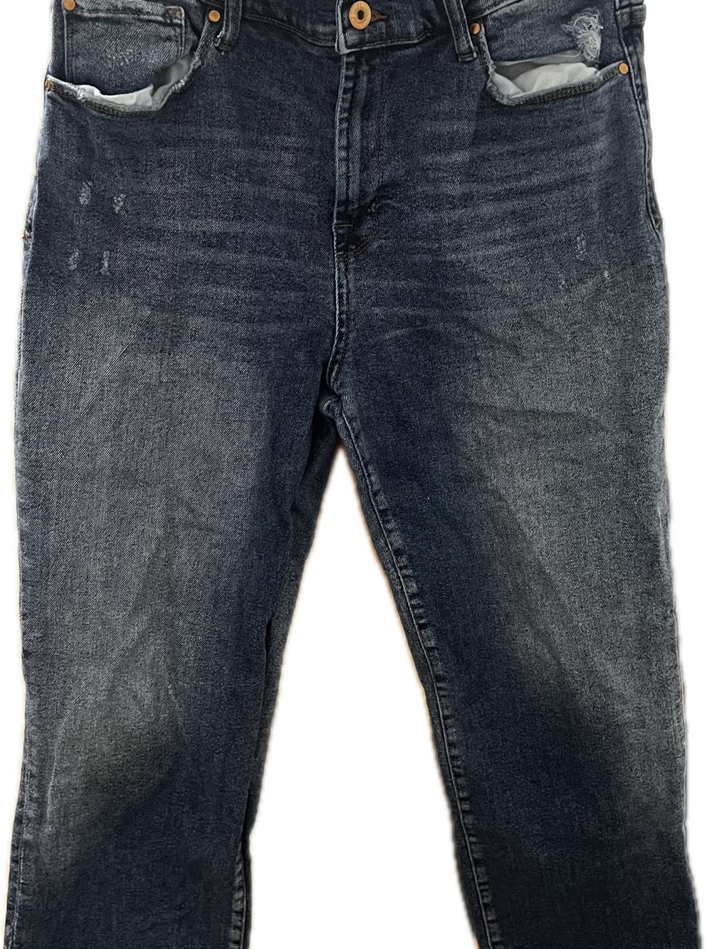 Kensie Men's Faded Dark Blue Slim Straight Jeans